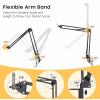 imageCAHAYA 2 in 1 Microphone Arm Stand and Phone Stand with Pop Filter 2 Mic Clip and 38quot to 58quot Adapter Heavy Duty Adjustable Suspension Boom Scissor Microphone Stand for Blue Yeti Snowball CY02631