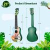 imageCAHAYA 21Inch Cartoonthemed Mahogany Soprano Ukulele Beginner Kit with Gig Bag Colorful Strap and Fretboard StickersPerfect for Kids and Adults Professional Hawaiian Ukulele GiftZoo