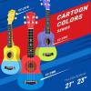 imageCAHAYA 21Inch Cartoonthemed Mahogany Soprano Ukulele Beginner Kit with Gig Bag Colorful Strap and Fretboard StickersPerfect for Kids and Adults Professional Hawaiian Ukulele GiftRedBlue