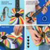 imageCAHAYA 21Inch Cartoonthemed Mahogany Soprano Ukulele Beginner Kit with Gig Bag Colorful Strap and Fretboard StickersPerfect for Kids and Adults Professional Hawaiian Ukulele GiftRainbow