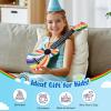 imageCAHAYA 21Inch Cartoonthemed Mahogany Soprano Ukulele Beginner Kit with Gig Bag Colorful Strap and Fretboard StickersPerfect for Kids and Adults Professional Hawaiian Ukulele GiftRainbow