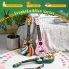 imageCAHAYA 21Inch Cartoonthemed Mahogany Soprano Ukulele Beginner Kit with Gig Bag Colorful Strap and Fretboard StickersPerfect for Kids and Adults Professional Hawaiian Ukulele GiftZoo