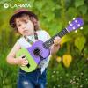 imageCAHAYA 21Inch Cartoonthemed Mahogany Soprano Ukulele Beginner Kit with Gig Bag Colorful Strap and Fretboard StickersPerfect for Kids and Adults Professional Hawaiian Ukulele GiftPurpleGreen