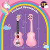 imageCAHAYA 21Inch Cartoonthemed Mahogany Soprano Ukulele Beginner Kit with Gig Bag Colorful Strap and Fretboard StickersPerfect for Kids and Adults Professional Hawaiian Ukulele GiftPink