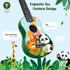 imageCAHAYA 21Inch Cartoonthemed Mahogany Soprano Ukulele Beginner Kit with Gig Bag Colorful Strap and Fretboard StickersPerfect for Kids and Adults Professional Hawaiian Ukulele GiftZoo