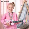 imageCAHAYA 21Inch Cartoonthemed Mahogany Soprano Ukulele Beginner Kit with Gig Bag Colorful Strap and Fretboard StickersPerfect for Kids and Adults Professional Hawaiian Ukulele GiftPink