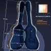 imageCAHAYA 41 Inch ABS Hard Guitar Bag Acoustic Guitar Case Waterproof 06 Inch Thick Padding for Acoustic Classical Guitars Black CY0246