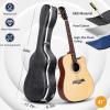 imageCAHAYA 41 Inch ABS Hard Guitar Bag Acoustic Guitar Case Waterproof 06 Inch Thick Padding for Acoustic Classical Guitars Black CY0246