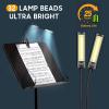 imageCAHAYA 6 IN 1 Sheet Music Stand with Stand Light Desktop Book Stand with Carrying Bag Sheet Music Folder ampamp Clip Metal Portable Solid Back for Guitar Ukulele Violin Players