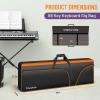 imageCAHAYA 61 Key Keyboard Case Electric Keyboard Piano Gig Bag Portable 600D Oxford Cloth 12mm05inch Thick Padded Case with Side Handles and Adjustable Shoulder Straps CY031588 Keys