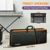 imageCAHAYA 61 Key Keyboard Case Electric Keyboard Piano Gig Bag Portable 600D Oxford Cloth 12mm05inch Thick Padded Case with Side Handles and Adjustable Shoulder Straps CY031561 Keys