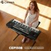 imageCAHAYA 61 Key Keyboard Piano  Electric Piano Set For Beginners with Stand Stool 1 Microphone BuiltIn Speakers 3 Teaching Modes Portable Electronic Keyboard with 128 Sounds 128 Rhythm