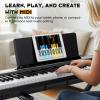 imageCAHAYA 88Key Digital Piano Keyboard  Semi Weighted Electric Piano for Beginners with Double Xshaped Stand 3 Pedals and a Sheet Music Holder