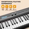 imageCAHAYA 88Key Digital Piano Keyboard  Semi Weighted Electric Piano for Beginners with Double Xshaped Stand 3 Pedals and a Sheet Music Holder
