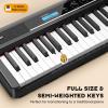 imageCAHAYA 88Key Digital Piano Keyboard  Semi Weighted Electric Piano for Beginners with Double Xshaped Stand 3 Pedals and a Sheet Music Holder