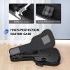 imageCAHAYA Acoustic Electric Guitar Kit  41 Carbon Fiber Adult Beginner Set with Bag and Strap BuiltIn Pickup Rich Resonance ampamp Warm Tone for Performance Ready Pearl BluePurple FinishBlack