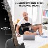 imageCAHAYA Acoustic Electric Guitar Kit  41 Carbon Fiber Adult Beginner Set with Bag and Strap BuiltIn Pickup Rich Resonance ampamp Warm Tone for Performance Ready Pearl BluePurple FinishBlack