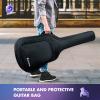 imageCAHAYA Acoustic Electric Guitar Kit  41 Carbon Fiber Adult Beginner Set with Bag and Strap BuiltIn Pickup Rich Resonance ampamp Warm Tone for Performance Ready Pearl BluePurple FinishBlue