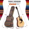imageCAHAYA Acoustic Guitar Bag with Neck Cradle Bohemian Vintage Guitar Case 065in Thick Sponge Padded Guitar Case for 40 41 42 In Acoustic Classical Guitars CY0186