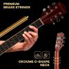 imageCAHAYA Acoustic Guitar Beginner Kit  41in Adult All Wood Starter Set Includes with Thickened Gig Bag Capo Pickguard Strings Picks Strap for Kids Teenager Students Natural