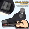 imageCAHAYA Acoustic Guitar Case Soft Padded Guitar Bag 07 In Thick Sponge Reinforced Gig Bag with 5 PocketsNeck CradleBack Hanger Loop for 39 40 41 In Acoustic Classical Guitars CY0244gray