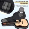 imageCAHAYA Acoustic Guitar Case Soft Padded Guitar Bag 07 In Thick Sponge Reinforced Gig Bag with 5 PocketsNeck CradleBack Hanger Loop for 39 40 41 In Acoustic Classical Guitars CY0244black