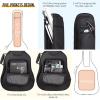 imageCAHAYA Acoustic Guitar Case Soft Padded Guitar Bag 07 In Thick Sponge Reinforced Gig Bag with 5 PocketsNeck CradleBack Hanger Loop for 39 40 41 In Acoustic Classical Guitars CY0244black