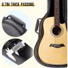 imageCAHAYA Acoustic Guitar Case Soft Padded Guitar Bag 07 In Thick Sponge Reinforced Gig Bag with 5 PocketsNeck CradleBack Hanger Loop for 39 40 41 In Acoustic Classical Guitars CY0244gray