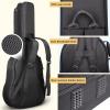 imageCAHAYA Acoustic Guitar Case Soft Padded Guitar Bag 07 In Thick Sponge Reinforced Gig Bag with 5 PocketsNeck CradleBack Hanger Loop for 39 40 41 In Acoustic Classical Guitars CY0244black