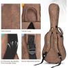 imageCAHAYA Acoustic Guitar Case Waterproof Hardshell 08in Thick Padding Waterproof PU Design Easy Cleaning with 3 Pockets and Storage Box Inside Guitar Hard Case for 40 inch Acoustic GuitarBrown