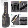 imageCAHAYA Acoustic Guitar Case Waterproof Hardshell 08in Thick Padding Waterproof PU Design Easy Cleaning with 3 Pockets and Storage Box Inside Guitar Hard Case for 40 inch Acoustic GuitarBlack