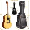 imageCAHAYA Acoustic Guitar Case Waterproof Hardshell 08in Thick Padding Waterproof PU Design Easy Cleaning with 3 Pockets and Storage Box Inside Guitar Hard Case for 40 inch Acoustic GuitarBlack