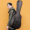 imageCAHAYA Acoustic Guitar Case Waterproof Hardshell 08in Thick Padding Waterproof PU Design Easy Cleaning with 3 Pockets and Storage Box Inside Guitar Hard Case for 40 inch Acoustic GuitarBlack