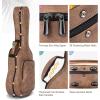 imageCAHAYA Acoustic Guitar Case Waterproof Hardshell 08in Thick Padding Waterproof PU Design Easy Cleaning with 3 Pockets and Storage Box Inside Guitar Hard Case for 40 inch Acoustic GuitarBrown