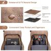 imageCAHAYA Acoustic Guitar Case Waterproof Hardshell 08in Thick Padding Waterproof PU Design Easy Cleaning with 3 Pockets and Storage Box Inside Guitar Hard Case for 40 inch Acoustic GuitarBrown