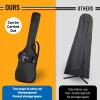 imageCAHAYA Acoustic Guitar Cover Gig Bag for Acoustic Classical Guitars Black 41 Inch Red Yellow and BlueBass Cover