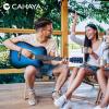 imageCAHAYA Acoustic Guitar For Beginner 38 Inch Cutaway All Wood Guitar Starter Kit for Kids Teenager Adults with Guitar bag Brass strings Capo String Pick Scale Stickers and Cloth CY0354blue