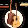 imageCAHAYA Acoustic Guitar For Beginner 38 Inch Cutaway All Wood Guitar Starter Kit for Kids Teenager Adults with Guitar bag Brass strings Capo String Pick Scale Stickers and Cloth CY0354natural