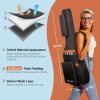 imageCAHAYA Acoustic Guitar Gig Bag 035inch Padded Guitar Bag Soft Denim Guitar Case with Three Large Storage Pockets Guitar Case Cover for 40 41 42 Inch GuitarsBlack