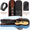 imageCAHAYA Acoustic Guitar Gig Bag 035inch Padded Guitar Bag Soft Denim Guitar Case with Three Large Storage Pockets Guitar Case Cover for 40 41 42 Inch GuitarsBlue