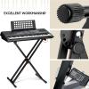 imageCAHAYA Adjustable Keyboard Stand Double Braced X Style Digital Piano Stand with Locking Straps for 61 76 88 Keys CY0245