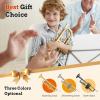 imageCAHAYA Bb Trumpet Instrument Trompeta Student Trumpet with Hard Case 7C Mouthpiece Gloves Standard Trumpets for Beginners or Advanced Students BlackGold