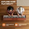 imageCAHAYA Digital Piano 88 Key  Fullsize Weighted Electric Piano Wooden Body with 380 Sounds Triple Pedal for Beginners Supports USBMIDI