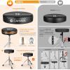 imageCAHAYA Drum Throne Saddle Seat  Drum Stool Height Adjustable Padded Drum Chair with Double Braced AntiSlip Feet for Drummers Adult Kids BlackEnlarge