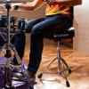 imageCAHAYA Drum Throne Saddle Seat  Drum Stool Height Adjustable Padded Drum Chair with Double Braced AntiSlip Feet for Drummers Adult Kids BlackEnlarge