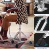 imageCAHAYA Drum Throne Saddle Seat  Drum Stool Height Adjustable Padded Drum Chair with Double Braced AntiSlip Feet for Drummers Adult Kids BlackSaddle