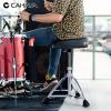 imageCAHAYA Drum Throne Saddle Seat  Drum Stool Height Adjustable Padded Drum Chair with Double Braced AntiSlip Feet for Drummers Adult Kids BlackSaddle