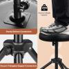 imageCAHAYA Drum Throne Saddle Seat  Drum Stool Height Adjustable Padded Drum Chair with Double Braced AntiSlip Feet for Drummers Adult Kids BlackStandard