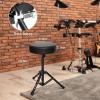imageCAHAYA Drum Throne Saddle Seat  Drum Stool Height Adjustable Padded Drum Chair with Double Braced AntiSlip Feet for Drummers Adult Kids BlackStandard