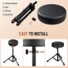 imageCAHAYA Drum Throne Saddle Seat  Drum Stool Height Adjustable Padded Drum Chair with Double Braced AntiSlip Feet for Drummers Adult Kids BlackStandard